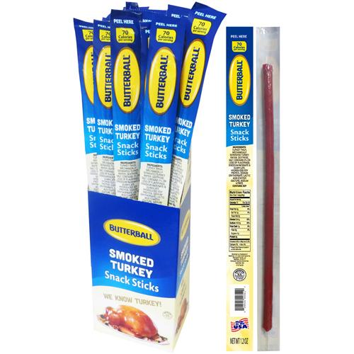 Butterball Smoked Turkey Snack Sticks - 1.2oz (24-ct box).