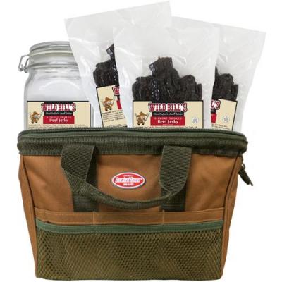 Wild Bill's 4-Piece Original Hickory Jerky & Jar Gift Tool Bags (3 Jerky & 1 Jar)