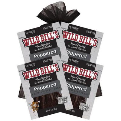 Wild Bill’s 4-Piece Black Peppered Beef Jerky Gift Bag