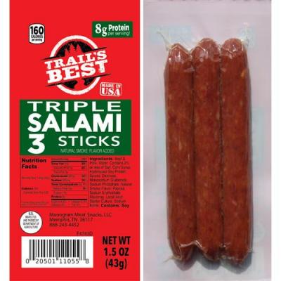 Trail's Best Triple Salami Packs - 1.5oz