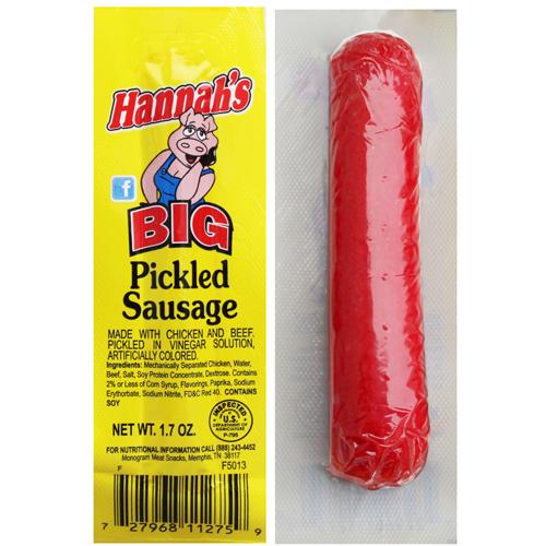 Hannahs Big Pickled Sausages Made With No Pork