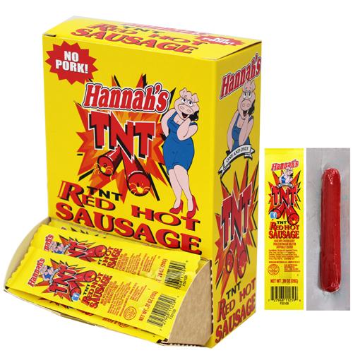 Hannah's TNT Red Hot Sausages (No Pork) - 0.7oz (50-ct)