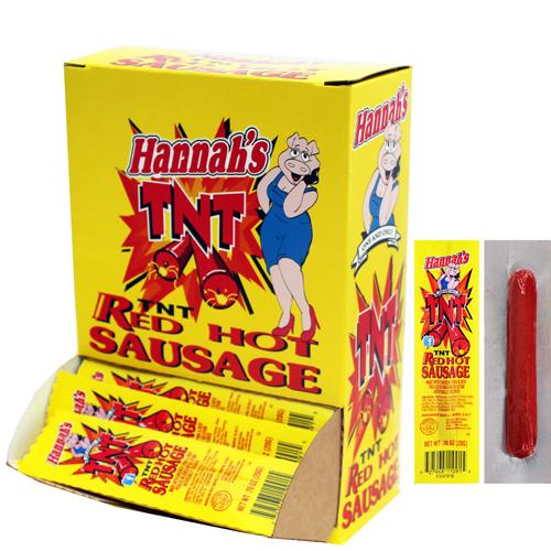 Hannah's TNT Red Hot Sausages (With Pork) - 0.7oz (50-ct)
