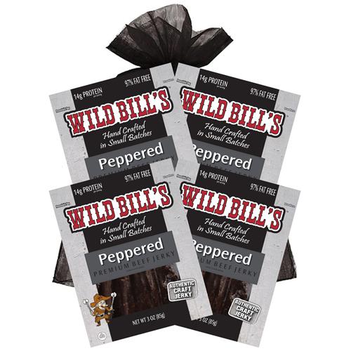 Wild Bill’s 4-Piece Black Peppered Beef Jerky Gift Bag