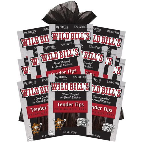 Wild Bill’s 12-Piece Original Tender Tips Beef Jerky Gift Bag